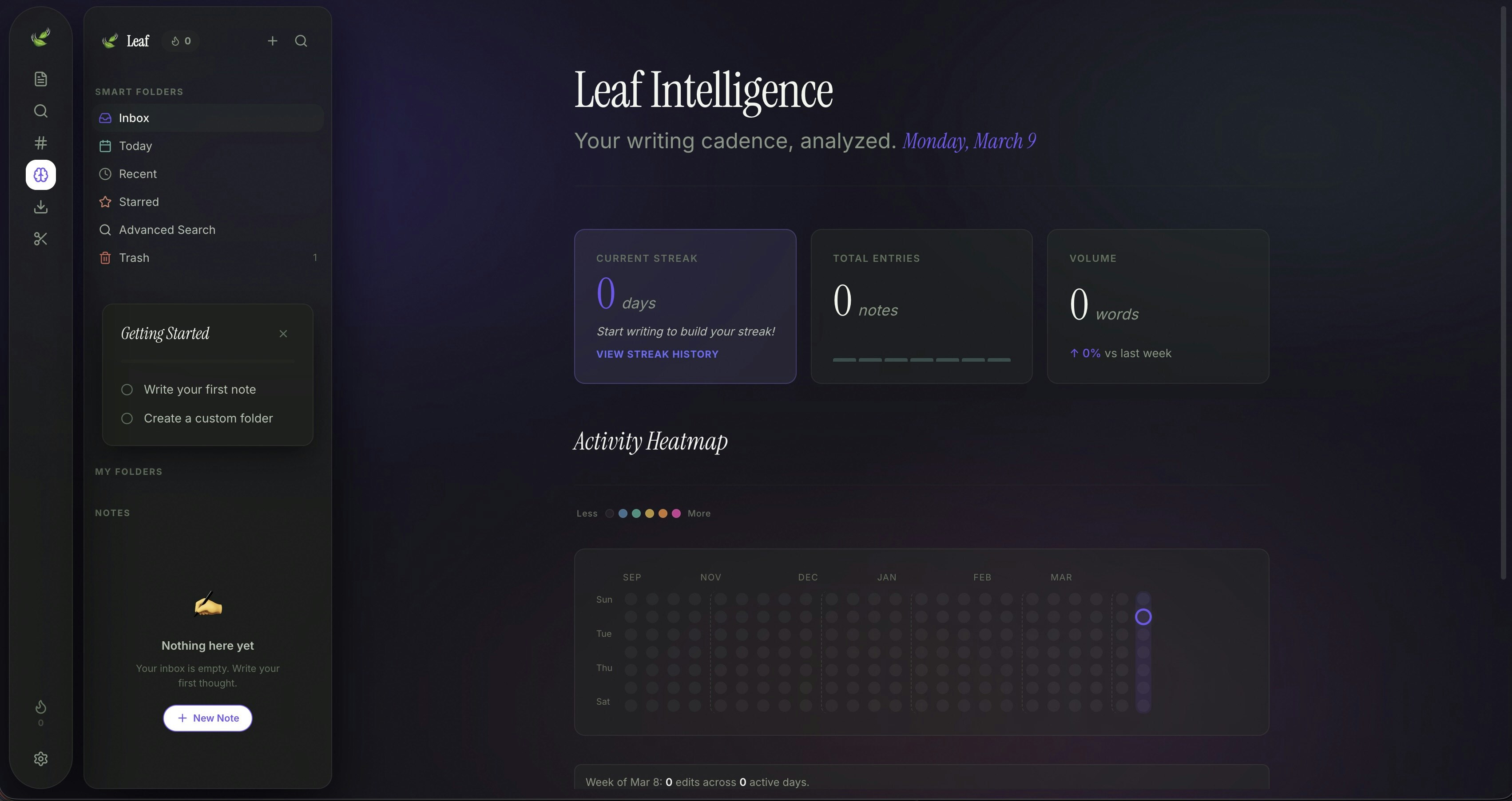 Leaf - Main product screenshot demonstrating key features and user interface