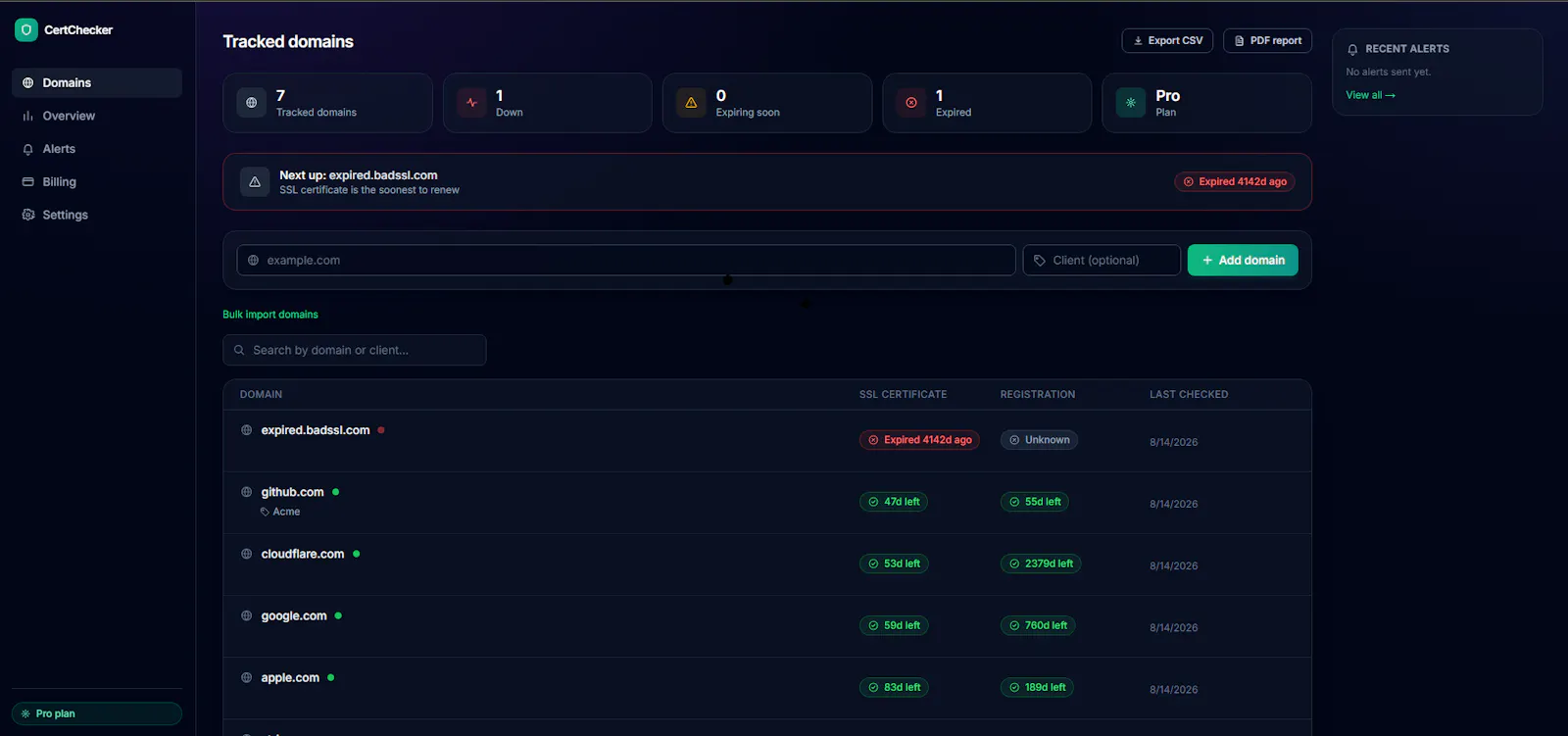 CertChecker screenshot 2