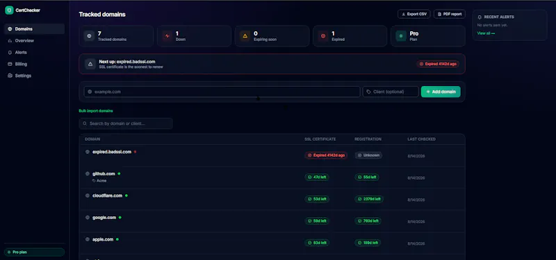 CertChecker screenshot 2