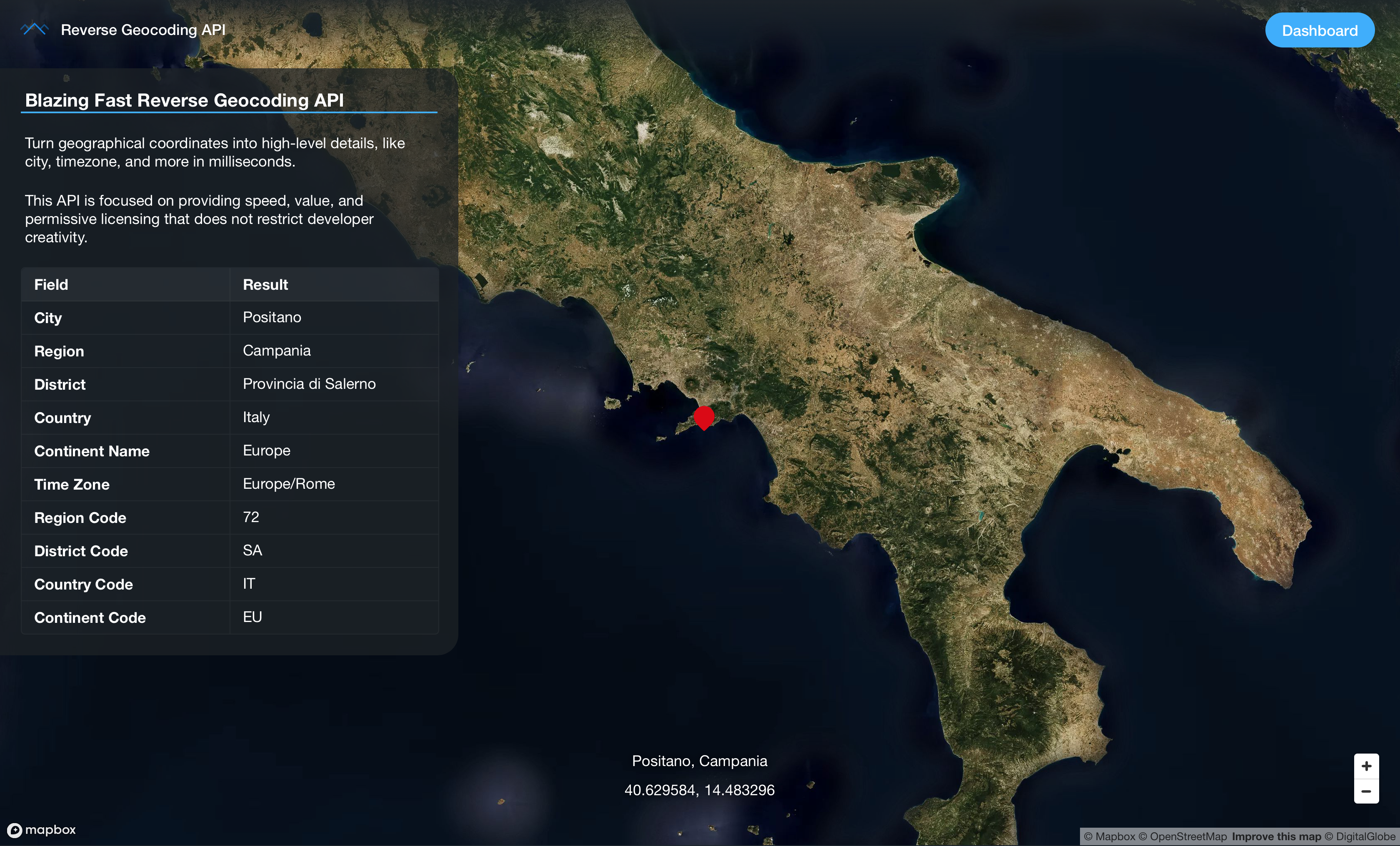 Reverse Geocoding API gallery image