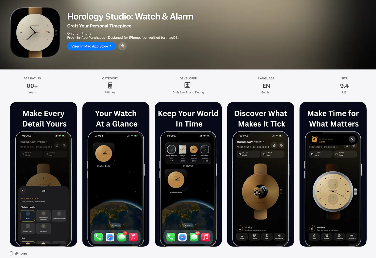 Horology Studio: Watch & Alarm screenshot 1
