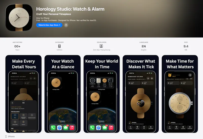 Horology Studio: Watch & Alarm screenshot 1