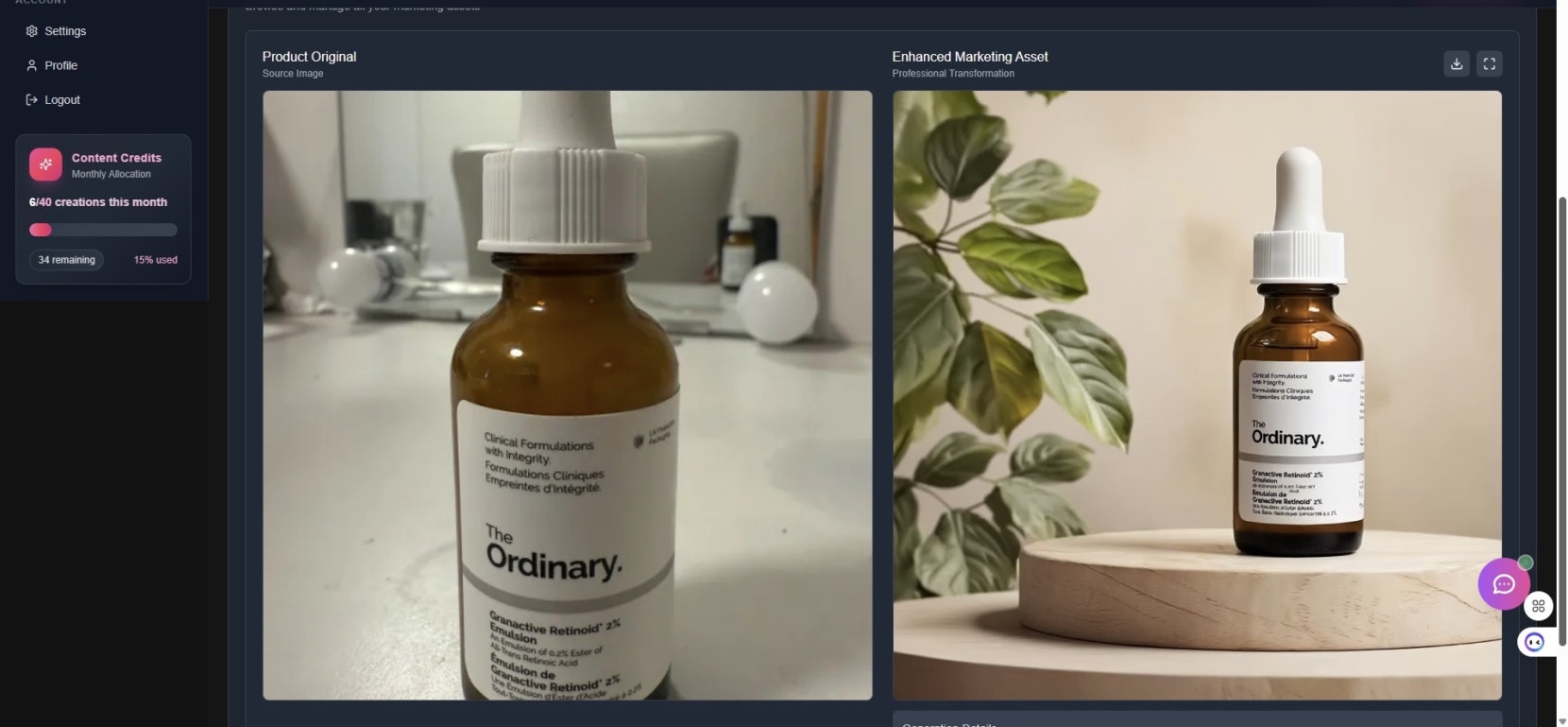 Mídia 16 de CF Studio - Transforme fotos de produtos em anúncios de US $ 5 mil em 30 segundos com ai