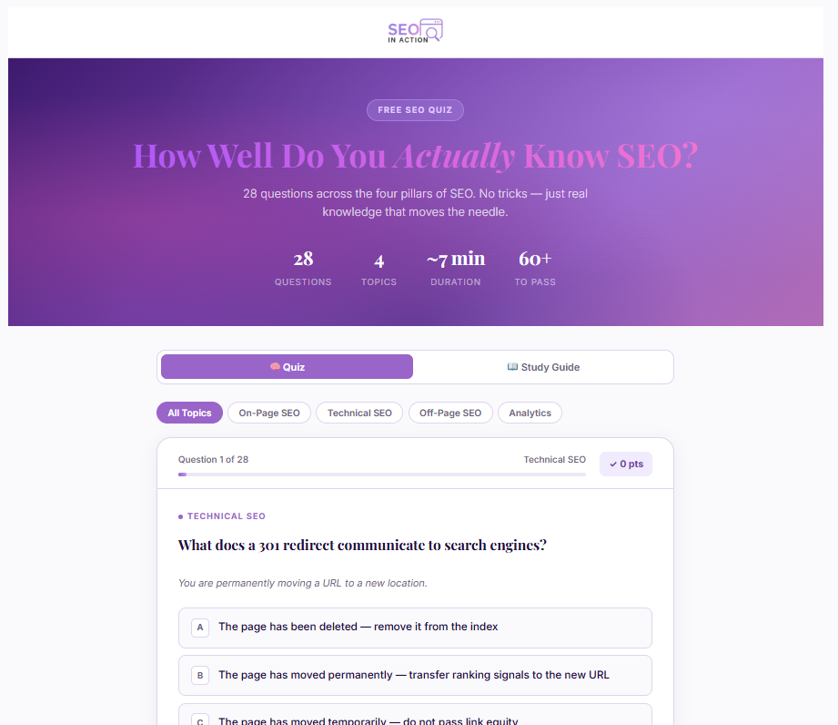 SEO in Action | Actionable SEO Plan gallery image
