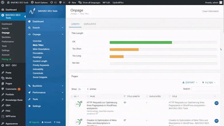 BAVOKO SEO Tools | WP Plugin gallery image