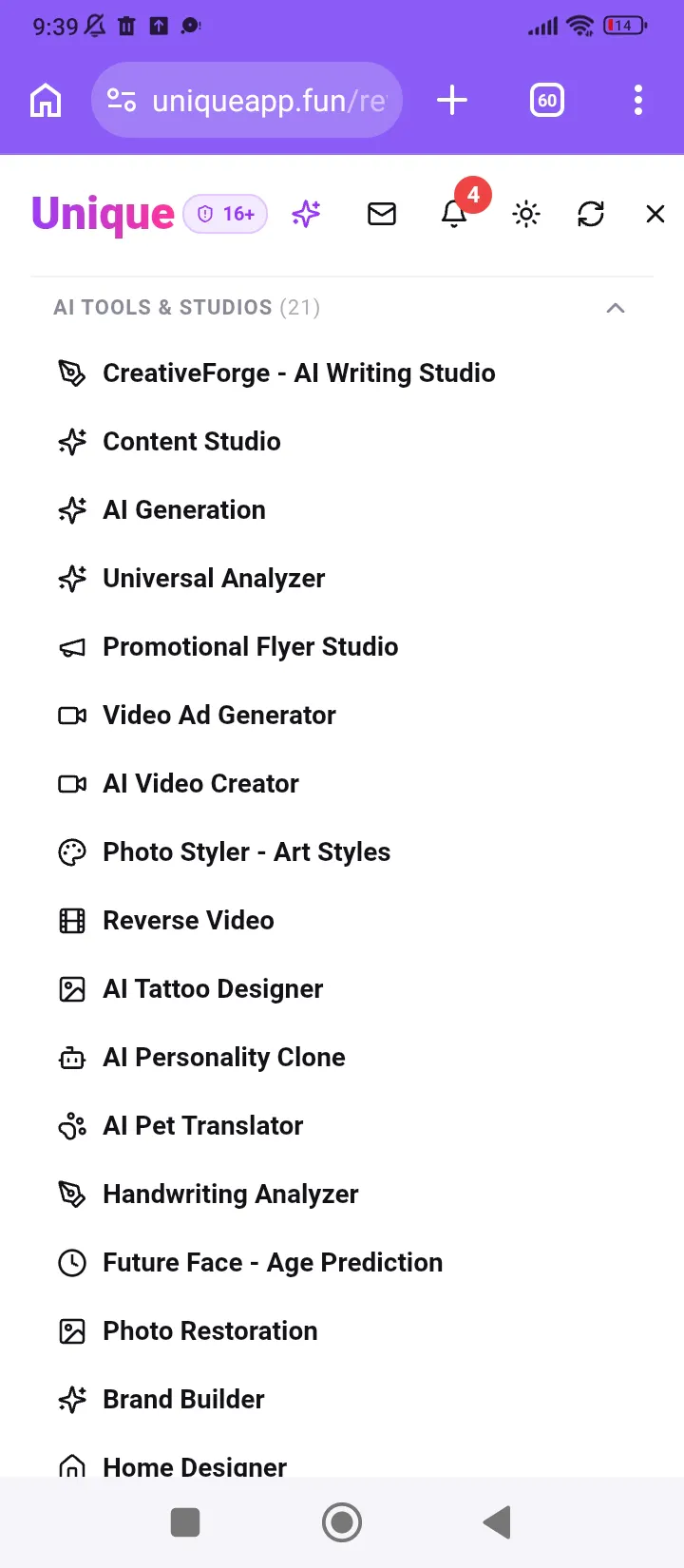 Unique - all in one app gallery image