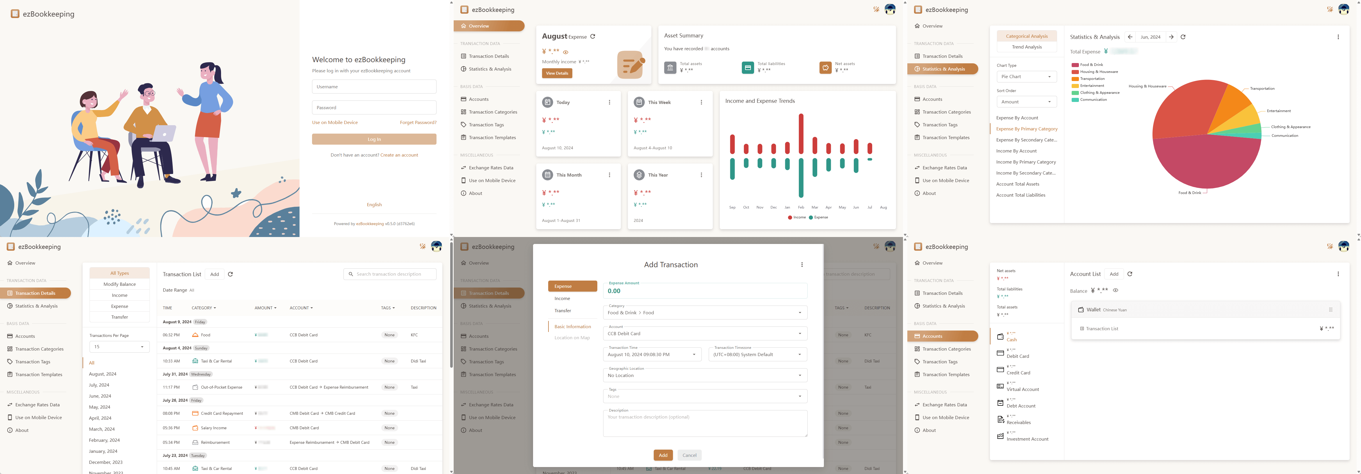 Ezbookkeeping - Eine leichte, selbst gehostete persönliche Finanz-App Medien 1