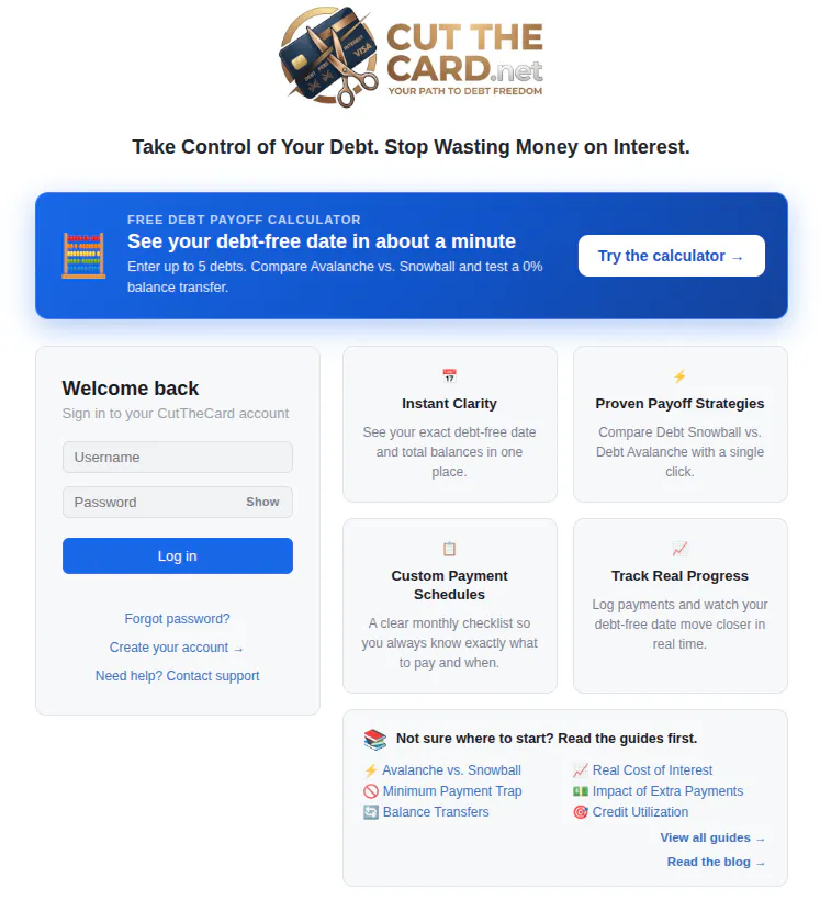 CutTheCard Debt Tracker & Payoff Planner gallery image