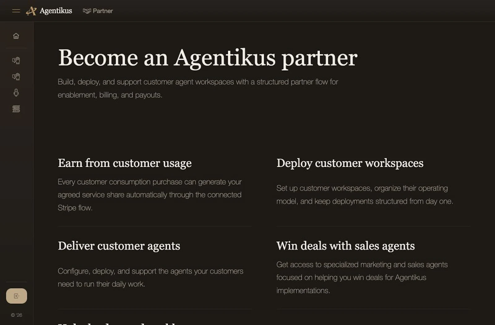 Agentikus Partner Program screenshot 2