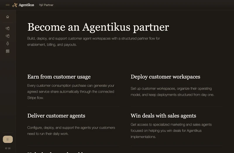 Agentikus Partner Program screenshot 2