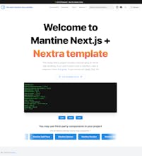 Mantine NextJS+Nextra Template gallery image