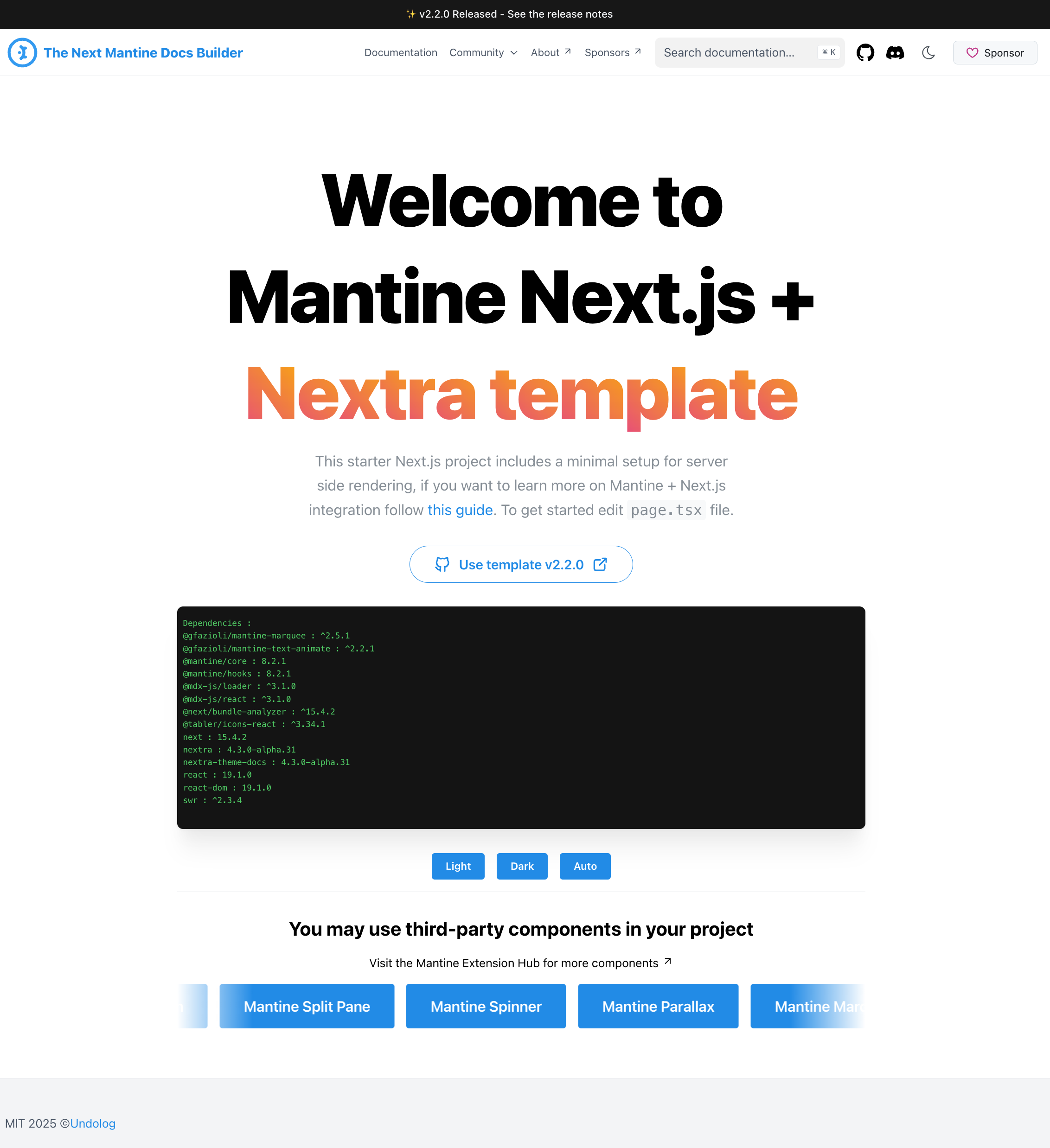 Mantine Nextjs Nextra Şablon - Mantine ile zahmetsiz dokümanlar, next.js & nextra - hızlı başlayın! medya 3
