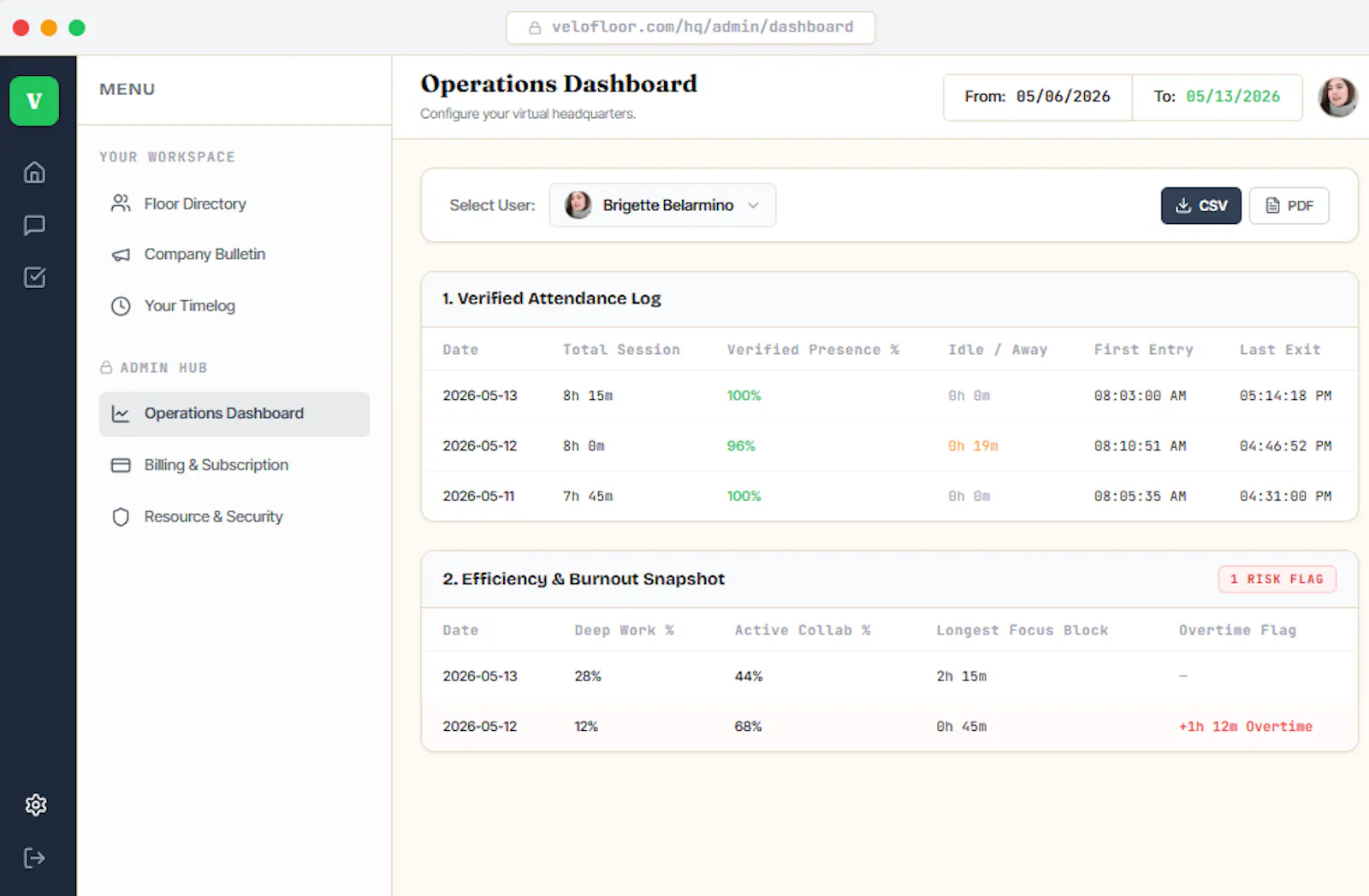 Velofloor screenshot 2