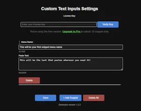 Custom Text Inputs — Chrome Extension gallery image