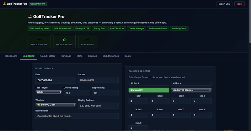 GolfTracker Pro screenshot 1