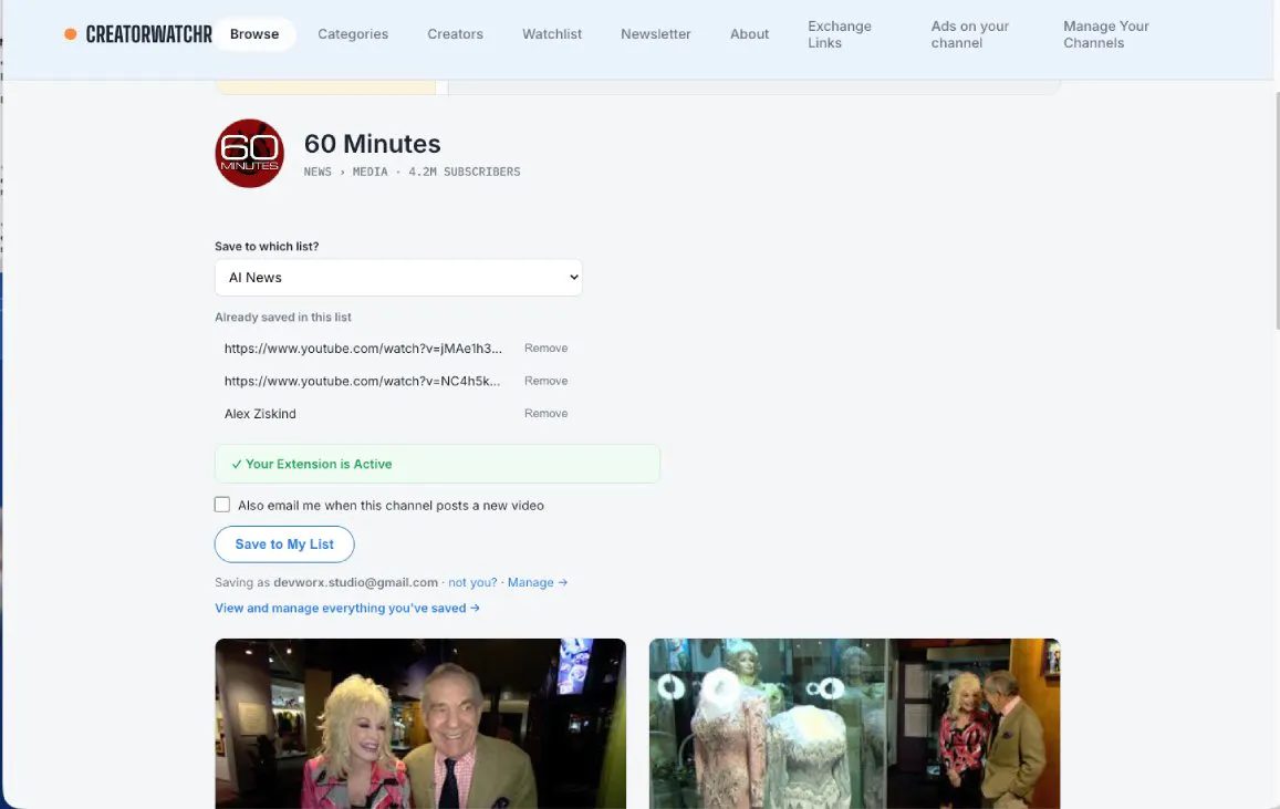 CreatorWatcher gallery image