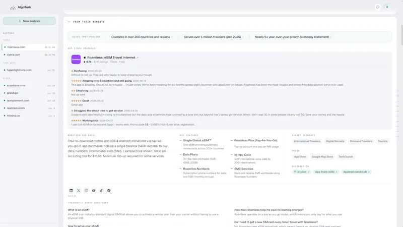 AlgoTurk - Research Agent for Startups screenshot 6