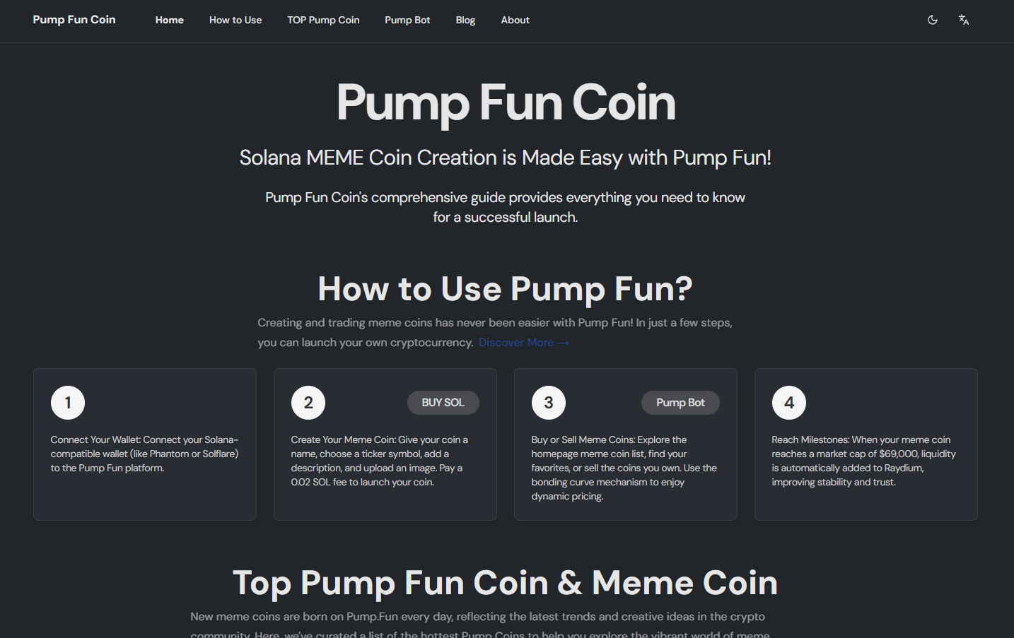 Média Pump Fun Coin - La création de pièces de monnaie de mème Solana a rendu facile 1