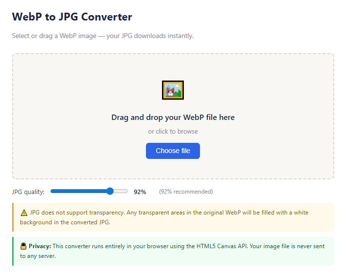 WebP to JPG Converter gallery image