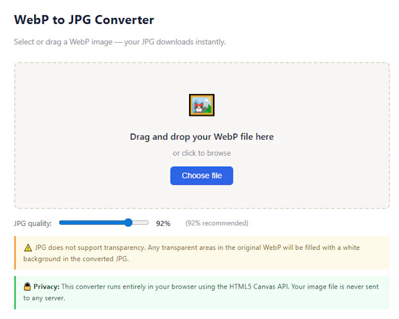 WebP to JPG Converter screenshot 3