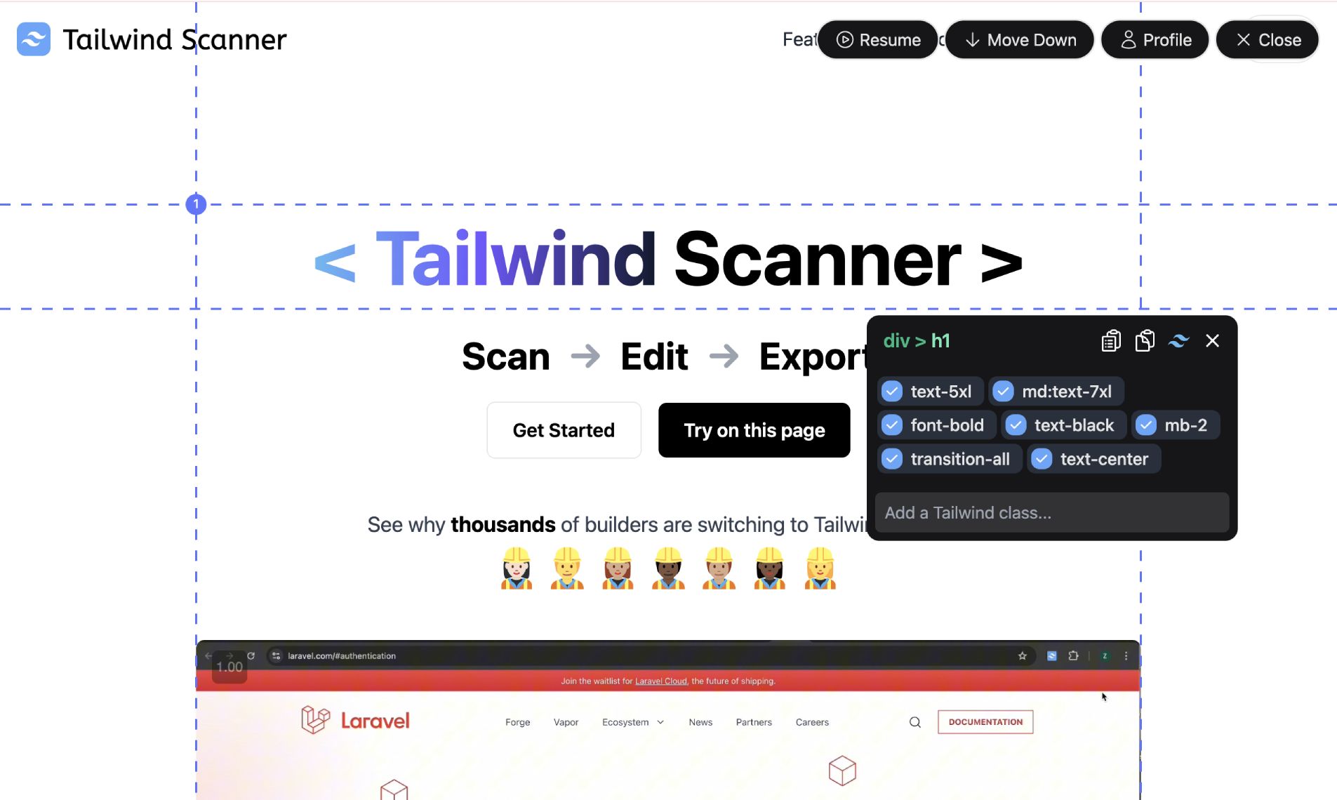 startuptile Tailwind Scanner-Your single developer tool for Tailwind CSS