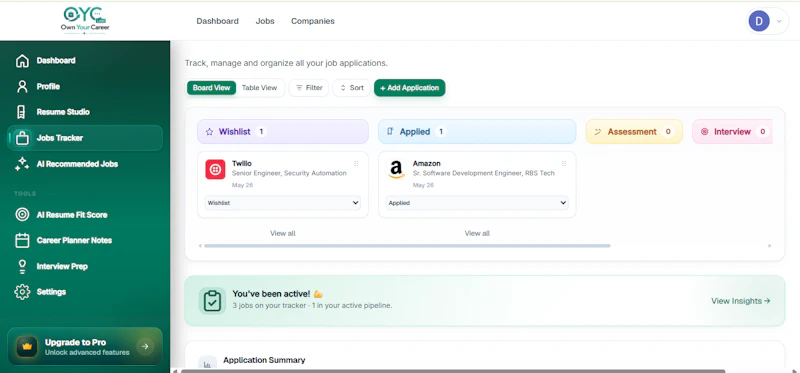 OwnYourCareer by OYC Labs  screenshot 2