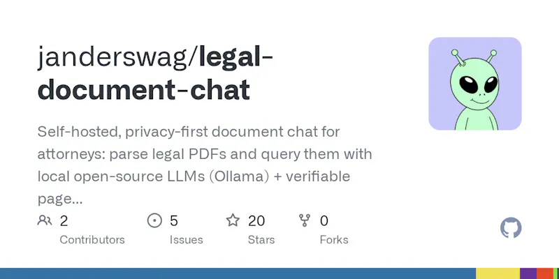 Legal Document Chat for Attorneys, open screenshot 2