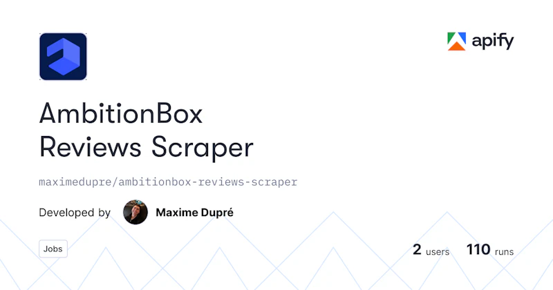 AmbitionBox Reviews Scraper screenshot 1