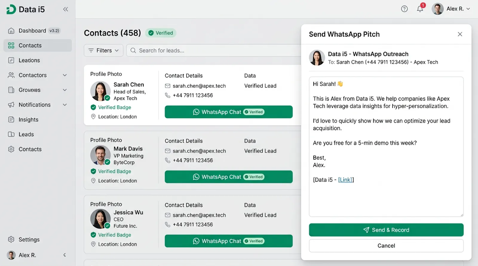 Data i5 — B2B lead autonoums screenshot 1