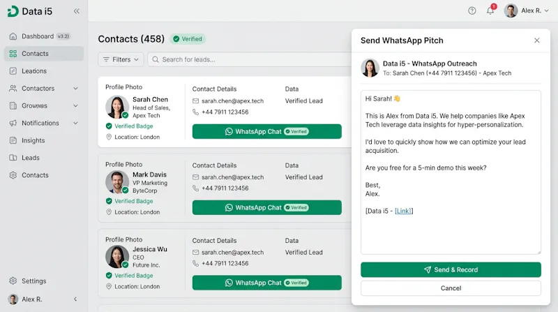Data i5 — B2B lead autonoums screenshot 1