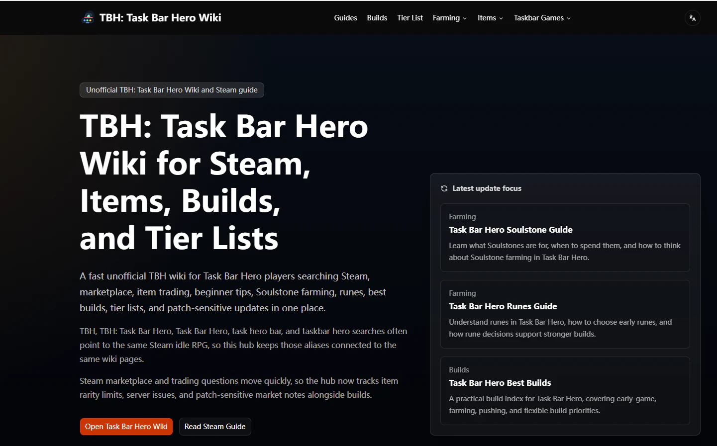 TBH: Task Bar Hero Wiki logo
