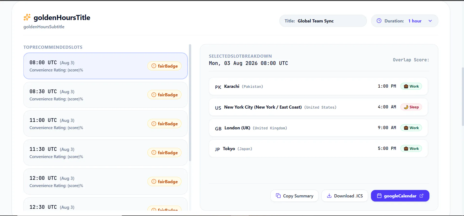 Time Zone Converter gallery image