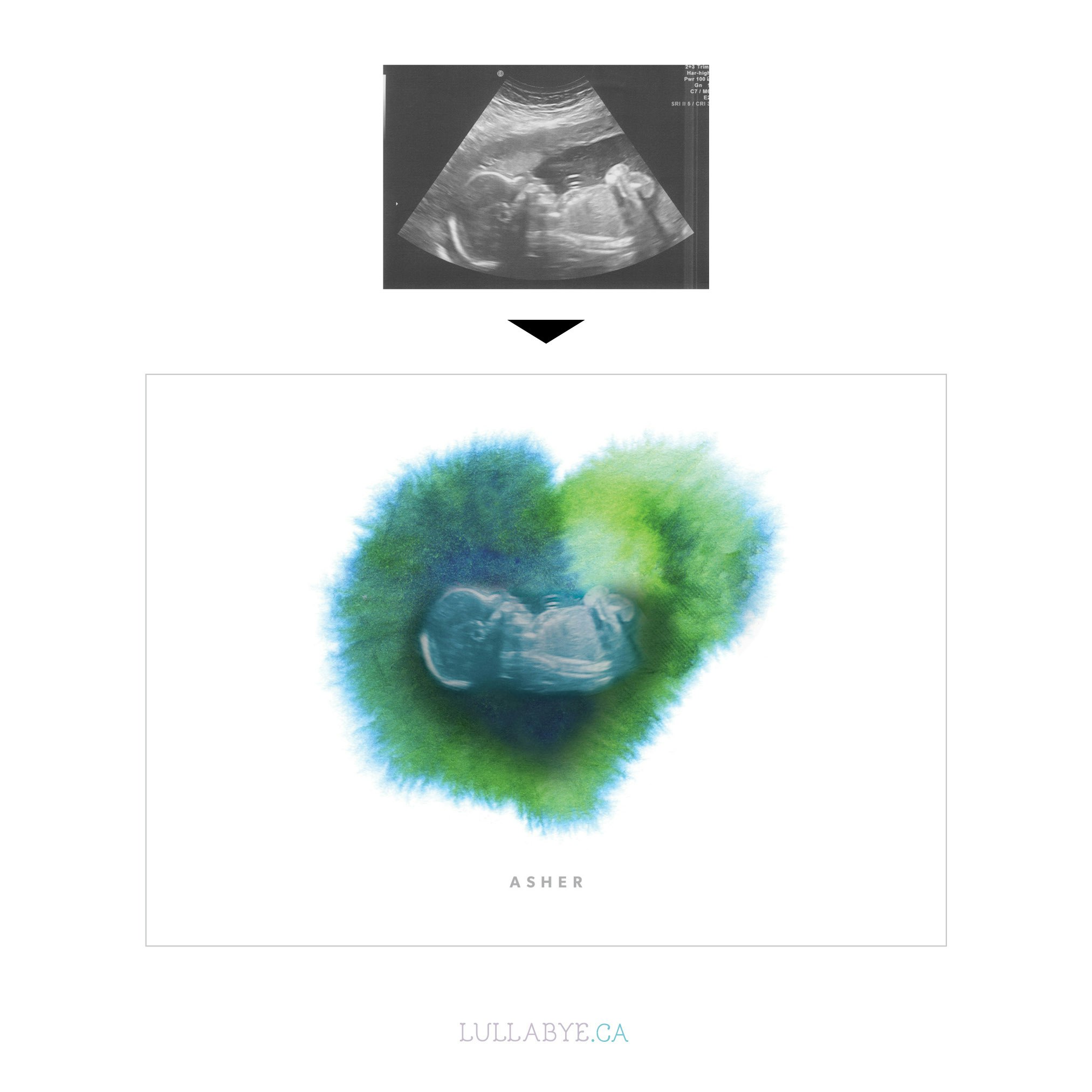 Sonogram Image Baby Memorial Keepsake gallery image