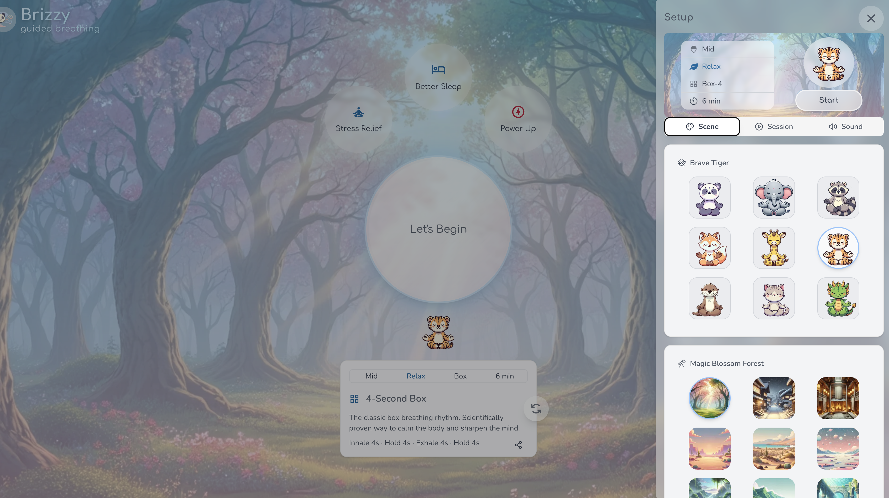 Brizzy - ademhalingsapp - De progressieve web -app maakt mindful ademhaling eenvoudig. media 2