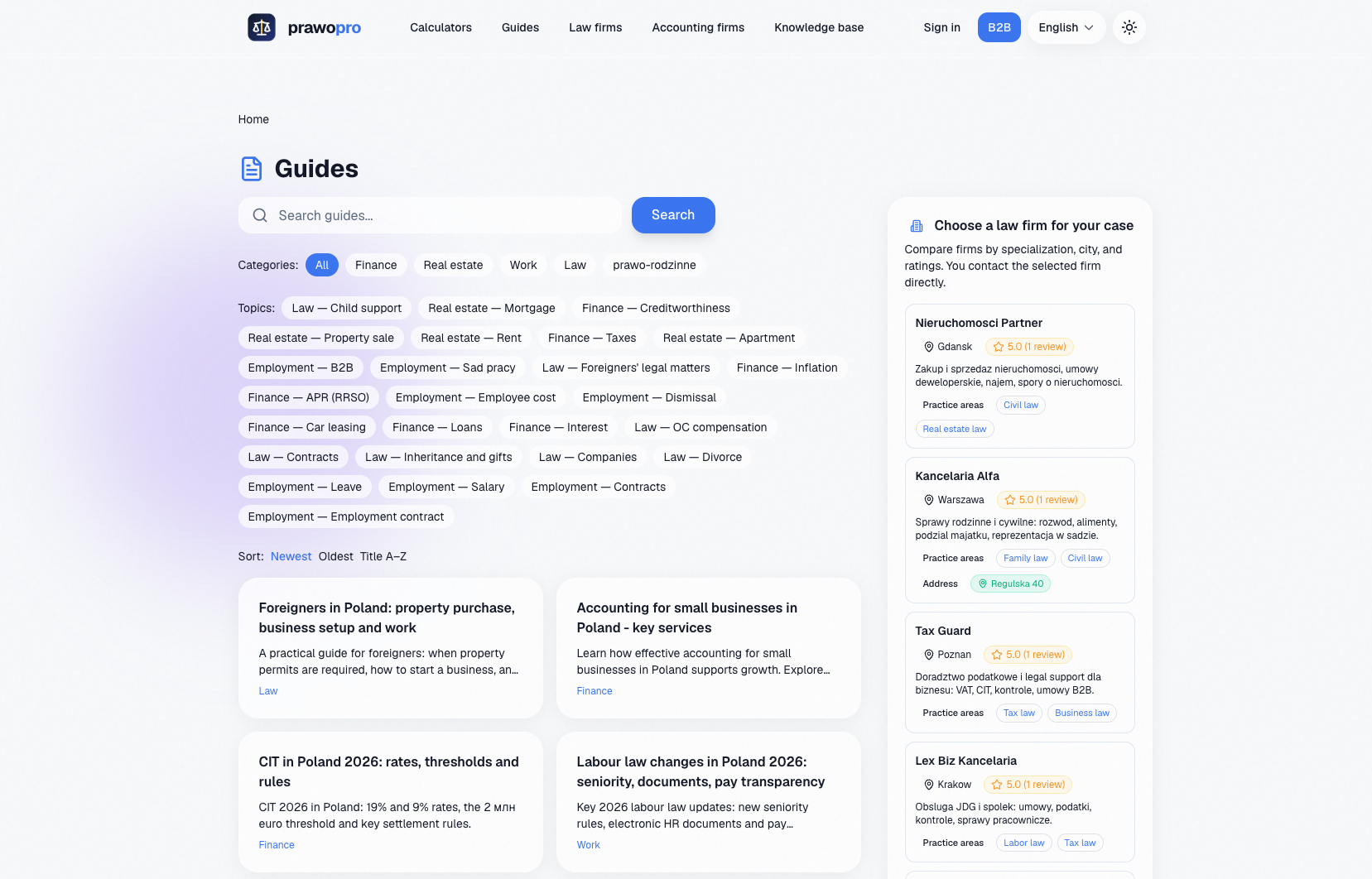 Prawopro - Screenshot 3 showing product features and functionality