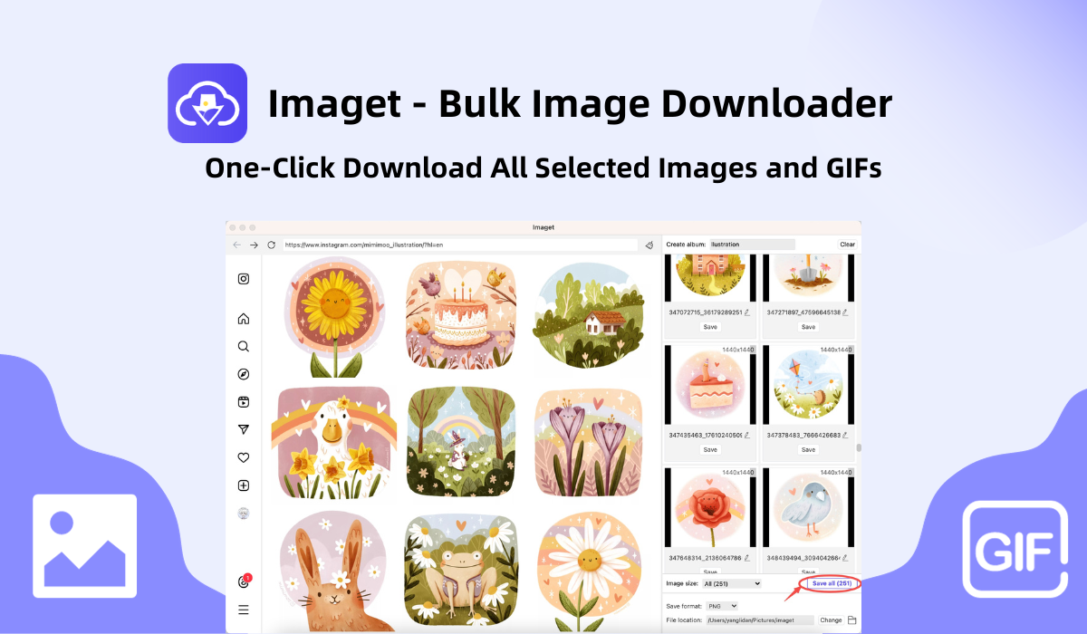 Imaget - pemuat gambar pukal media 3