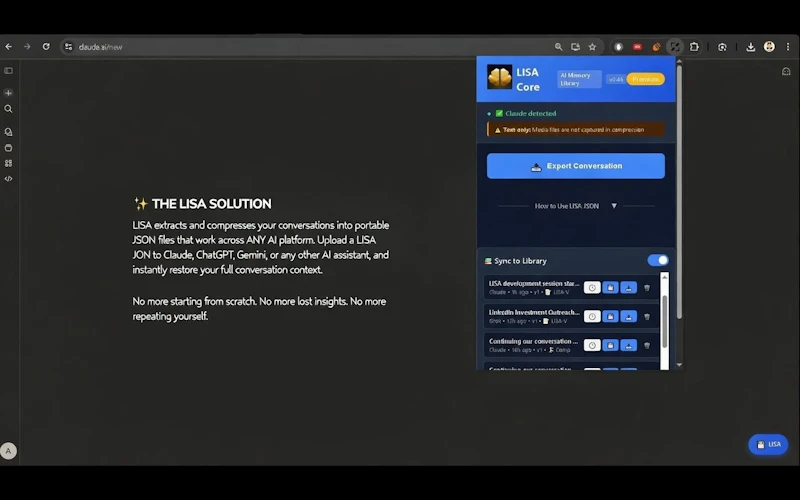 LISA Core screenshot 2
