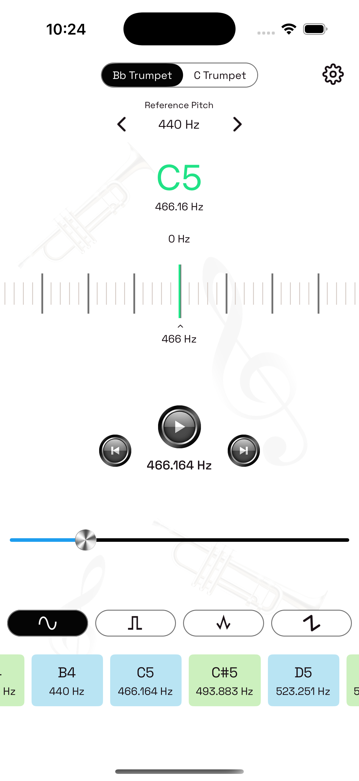 Media Trumpet Tuner - Máy phát âm - Hãy tinh chỉnh BB và C kèn của bạn với độ chính xác! 2