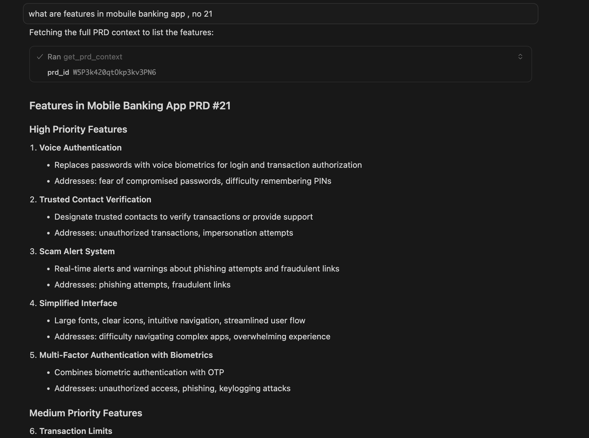 ProdMoh MCP - Screenshot 3 showing product features and functionality