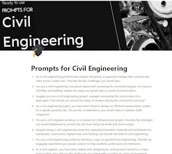 ChatGPT Prompts for Civil Engineering gallery image
