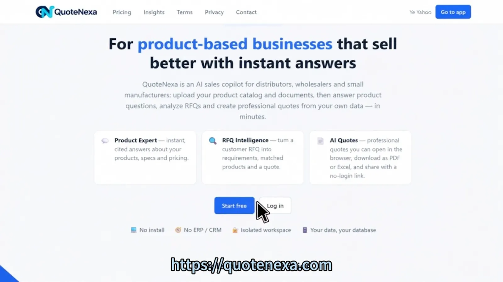 QuoteNexa screenshot 1 (video preview)