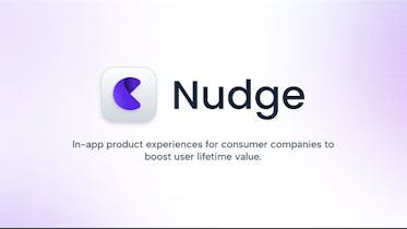 Nudge logo featuring a stylized arrow