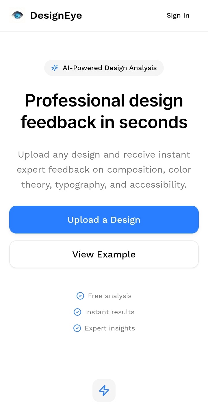 DesignEye  - Main product screenshot demonstrating key features and user interface