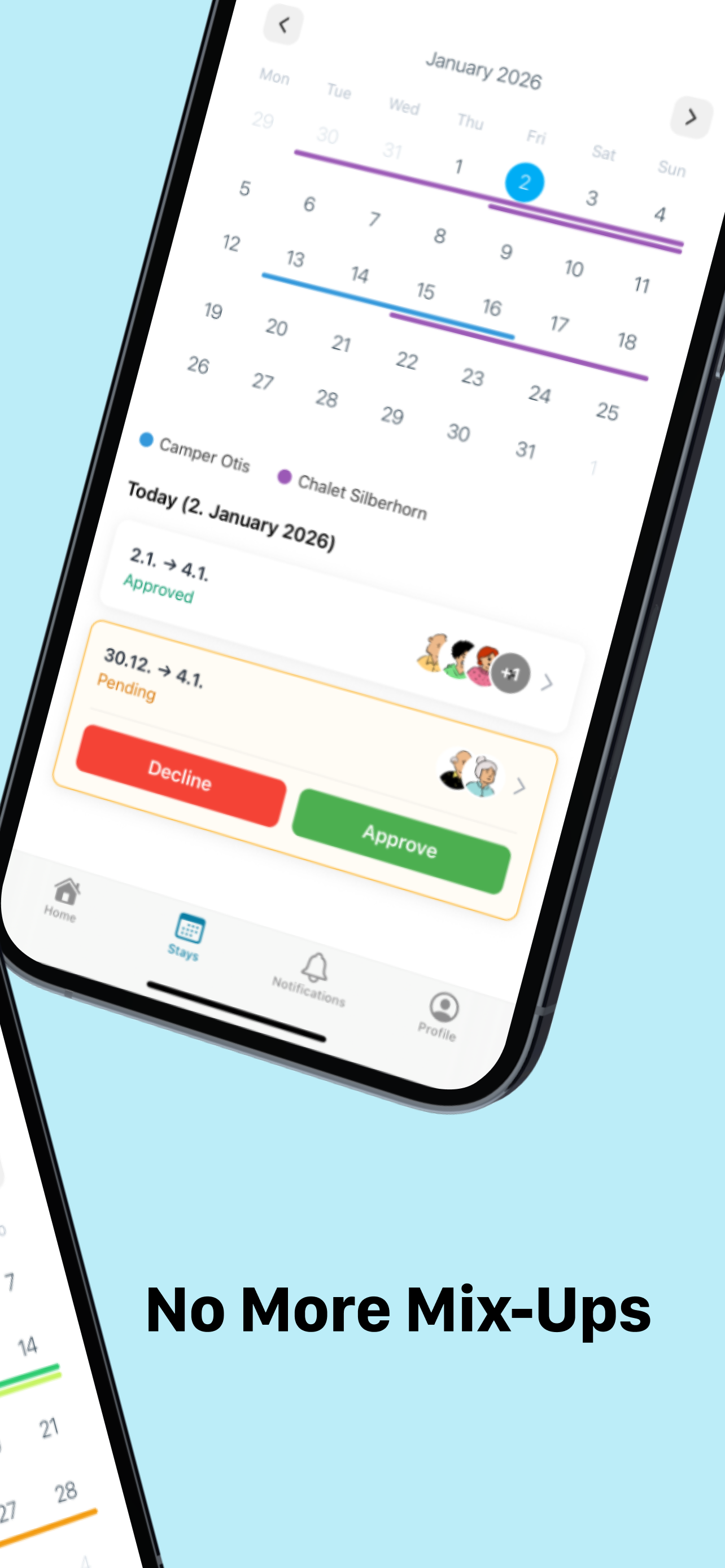 Casana - Calendar for shared places - Screenshot 2 showing product features and functionality