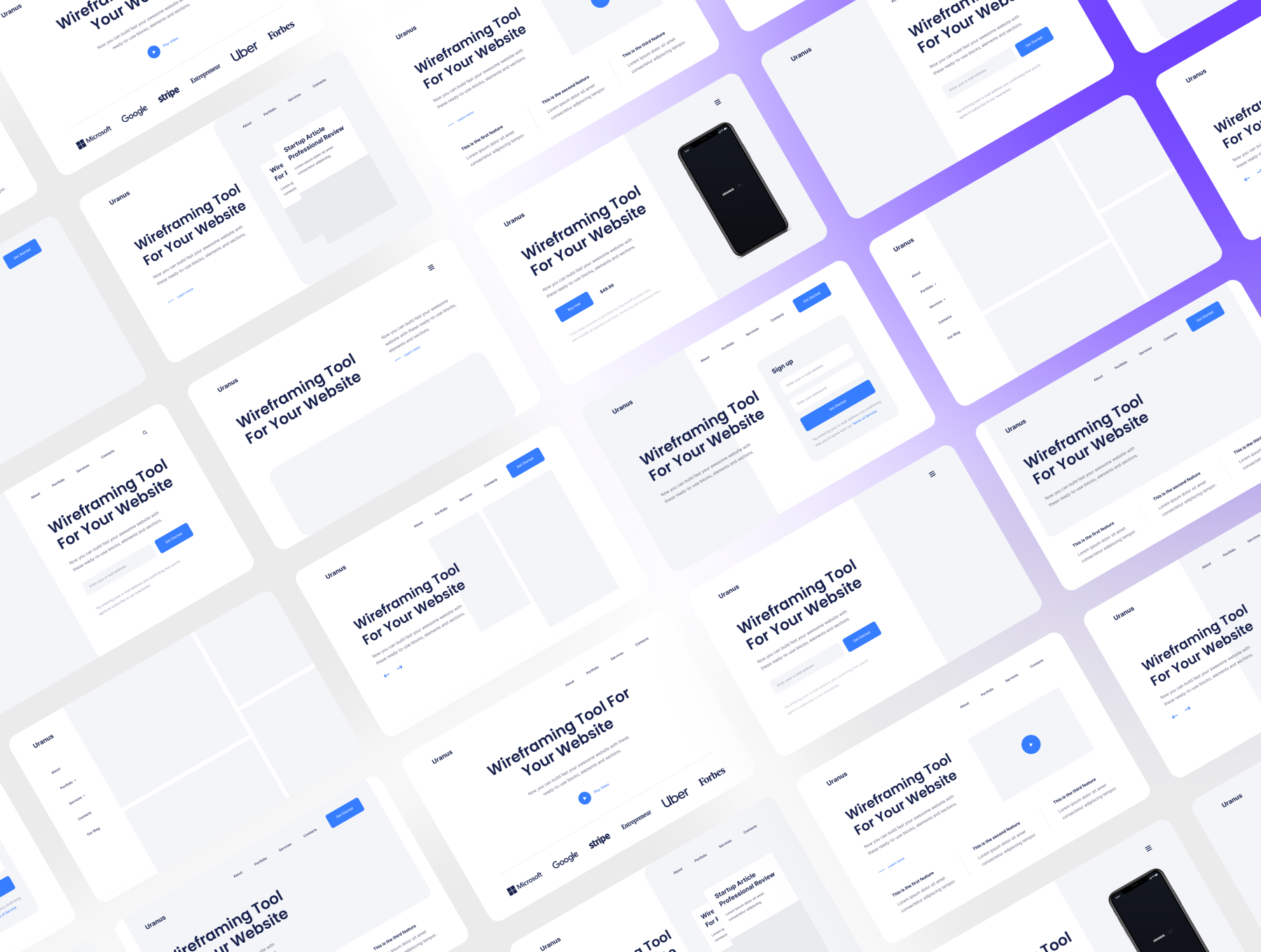 Uranus v1.3 - Wireframe Kit gallery image