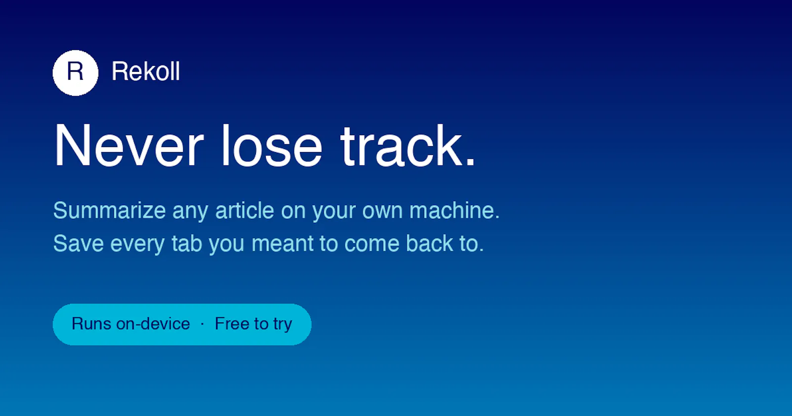 Rekoll — Never Lose Track screenshot 1