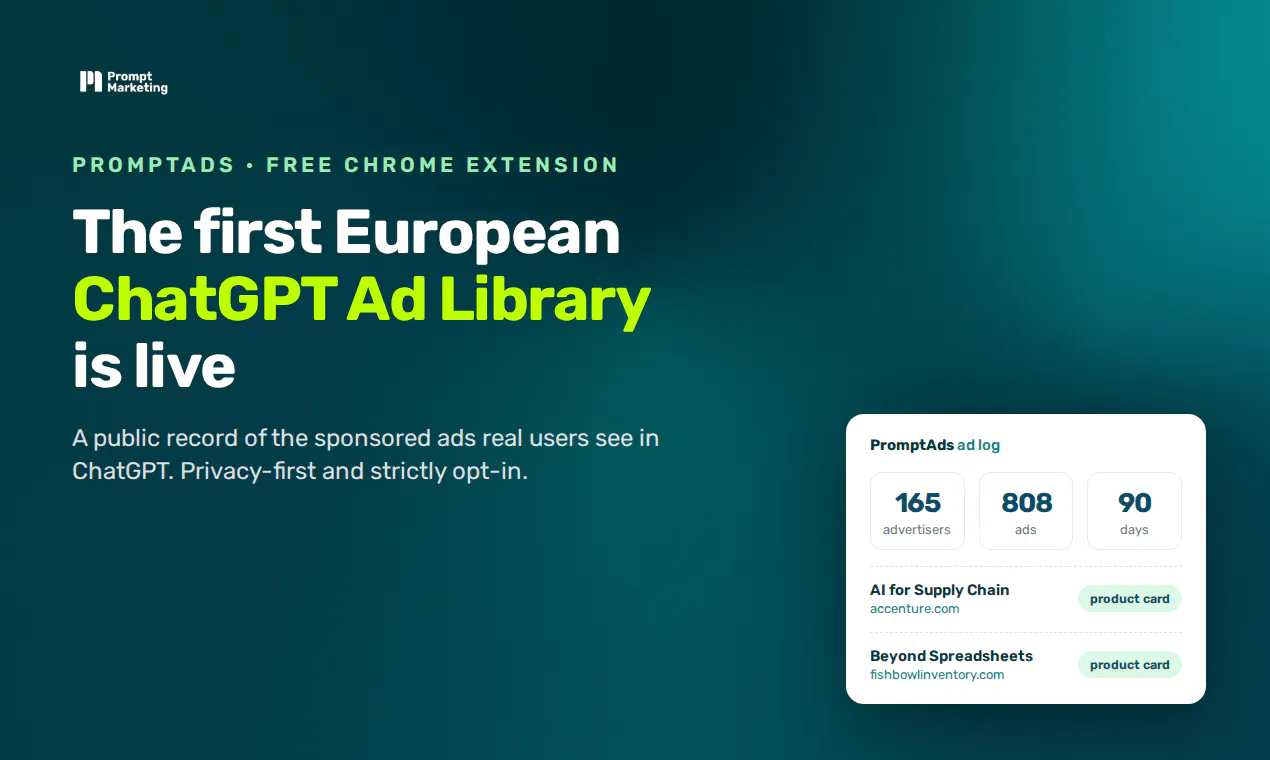PromptAds: ChatGPT Ads Library gallery image