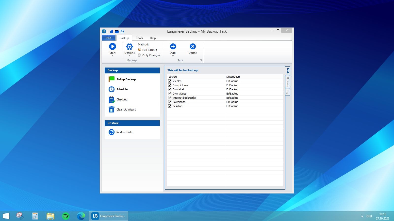 Longmance Backup - Автоматическое резервное копирование данных в Windows, гибкие параметры хранения медиа 8