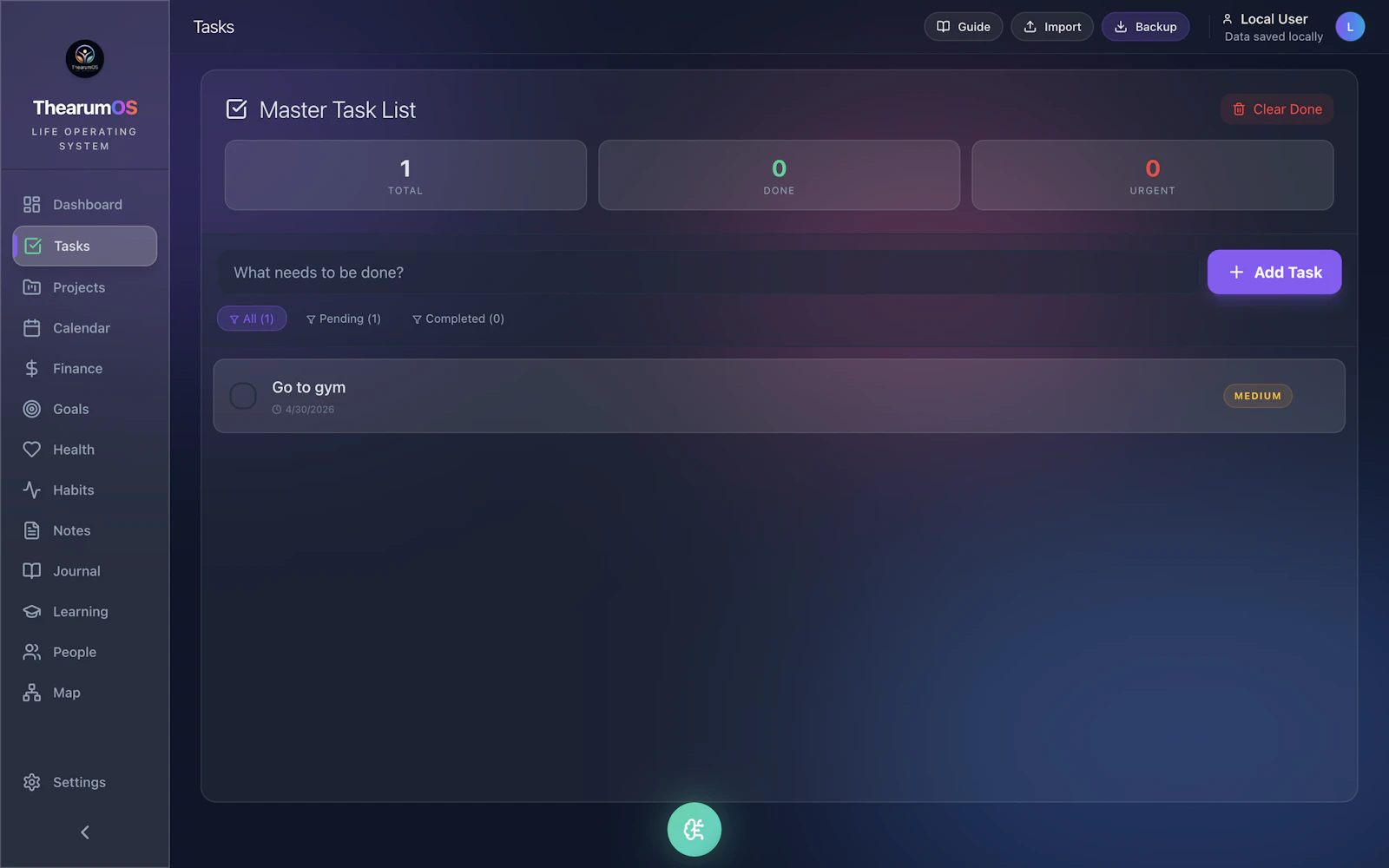 ThearumOS screenshot 2