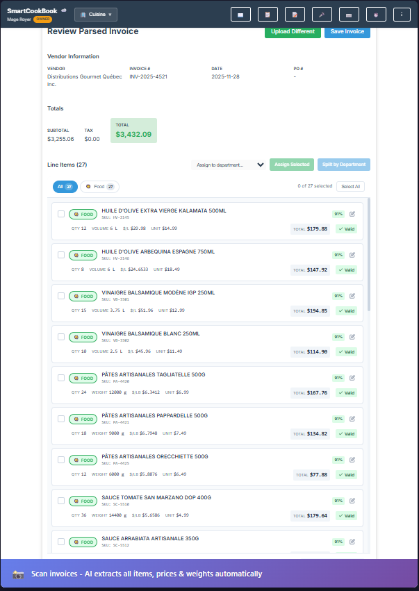 KitchenCommand - Main product screenshot demonstrating key features and user interface